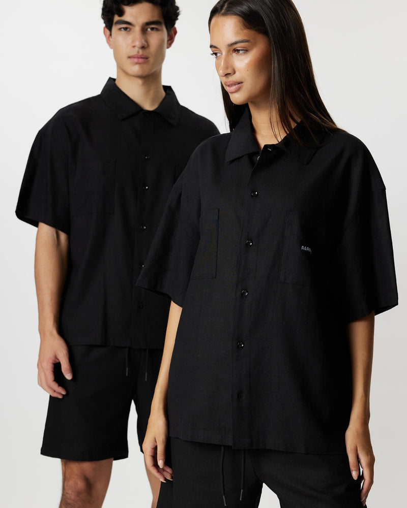 Linen Summer Shirt - Black