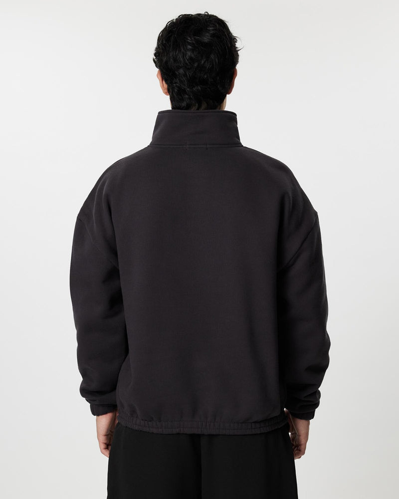 Quarter Zip Jumper - Charcoal