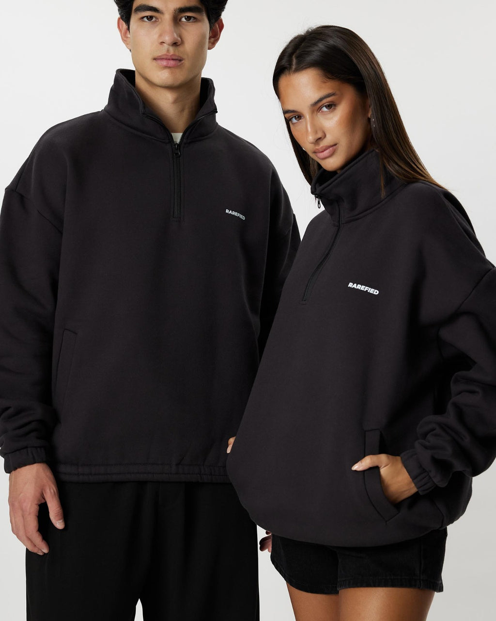 Quarter Zip Jumper - Charcoal