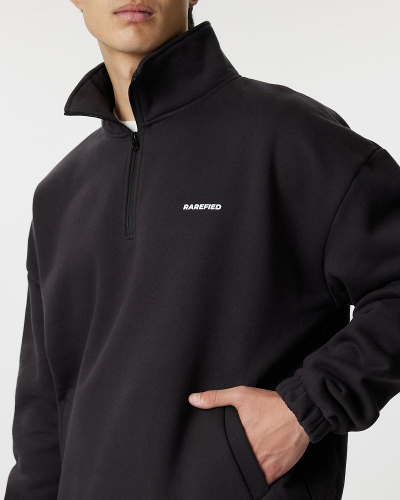 Quarter Zip Jumper - Charcoal