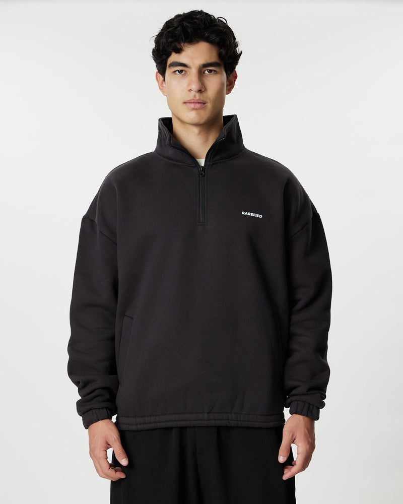 Quarter Zip Jumper - Charcoal